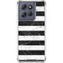 Black and White Striped Marble Moto G Play 5G (2025) Clear Case